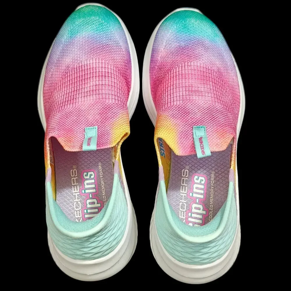 Skechers Slip-Ins Ultra Flex 3.0 Pastel Cloud Sneakers Girls Size 4.5 Kids Shoes